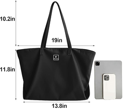 Women’s Canvas Tote Bag – Casual School Handbag & Crossbody Shoulder Bag