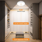 Motion Sensor LED Ceiling Light, 15W, 3 CCT, 1500LM