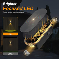 6 Pack Solar Fence Lights Outdoor – Up & Down Wall Lamps