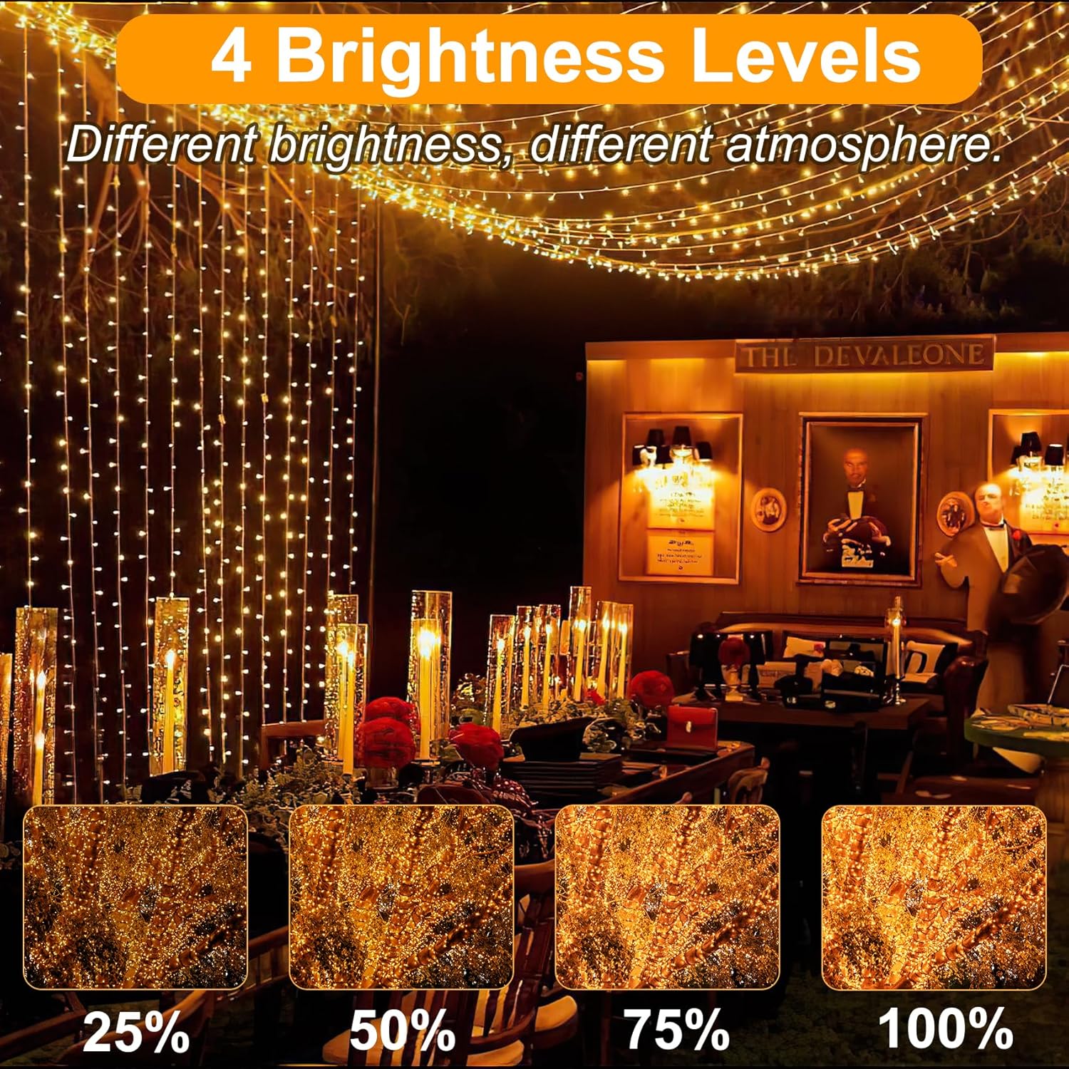 29.2M 220 LED Plug-in Fairy String Lights – Warm White, Remote, 8 Modes