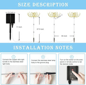 3 Pack Solar Firework Lights – 120 LED Waterproof Lamps