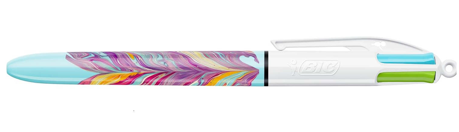 4-in-1 Retractable Ballpoint Pens – 5 Pack Multi-Coloured 1.0mm Ink Pens