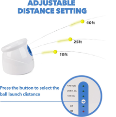 Automatic Dog Ball Launcher, Rechargeable Fetch Machine for Large Dogs (10–40Ft)