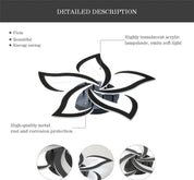 Modern Petal LED Ceiling Light – 60W Cool White Flush Mount Fixture
