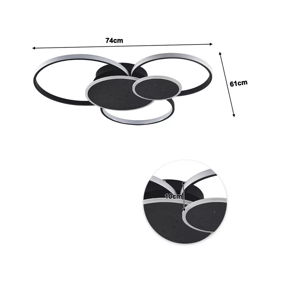 Modern LED Ceiling Chandelier – Chic Acrylic & Aluminum Pendant Light for Living Room & Bedroom