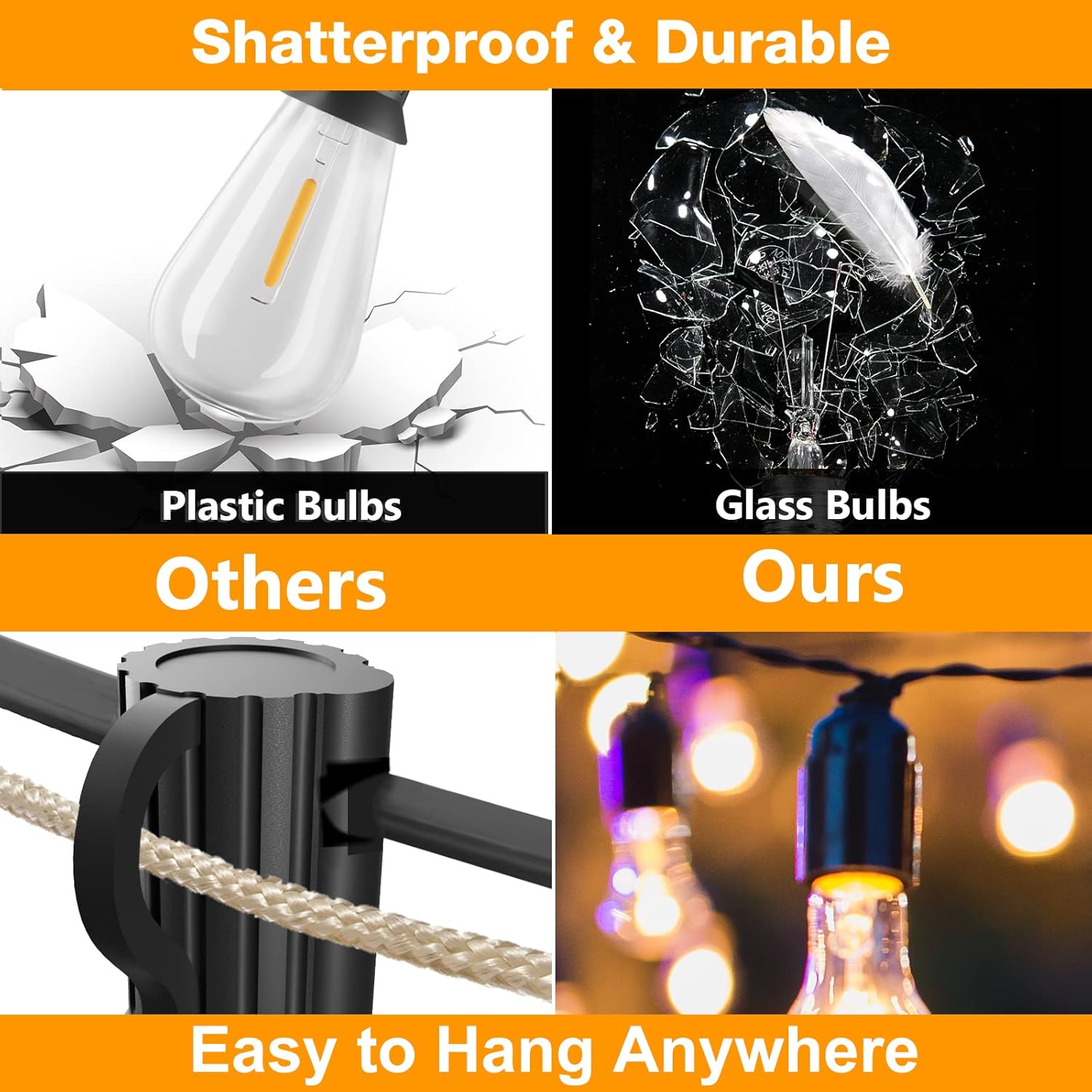 49ft LED Filament Festoon Lights
