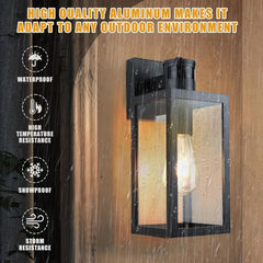 Motion Sensor Outdoor Wall Light, Dusk to Dawn Waterproof Sconce