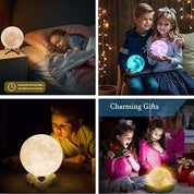 ACED 3D Moon Lamp with 128 Colours & Remote Control