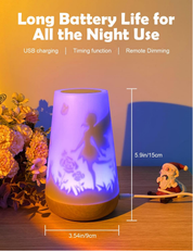 Mostof 16-Color Rechargeable Fairy Night Light with Timer – Touch & Remote Controlled LED Lamp for Home, Bedroom, and Kids