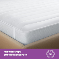 Deep Sleep Single Mattress Topper – Soft, Durable, Hypoallergenic & Easy Fit Straps
