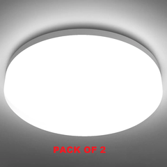 48W IP54 Waterproof LED Ceiling Light, 5000K Daylight White, 2400lm for Bathroom, Kitchen, Hallway