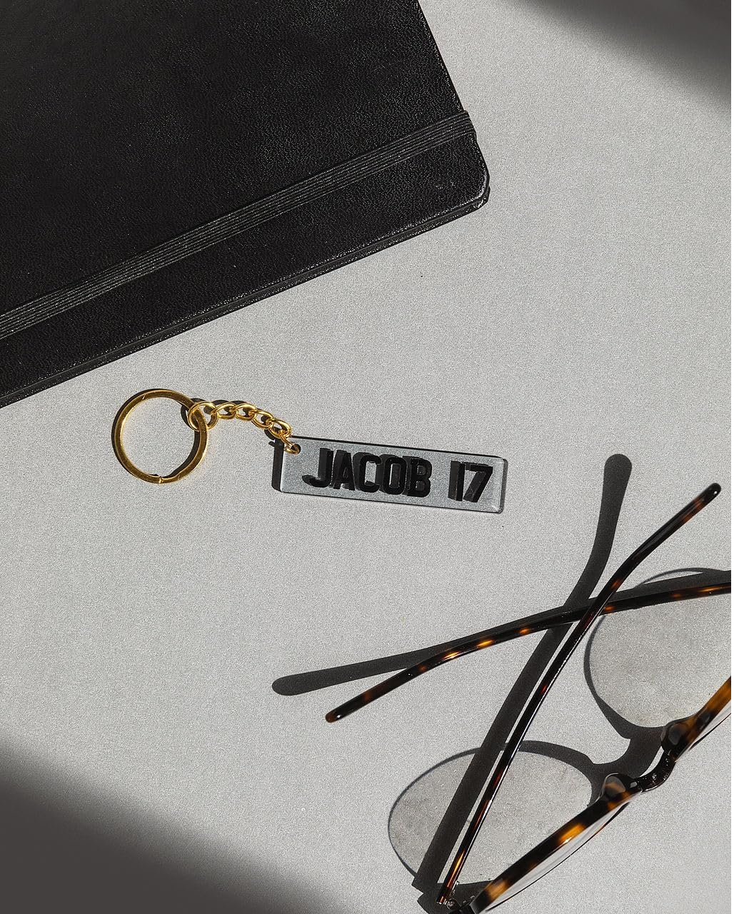 Personalised Number Plate Keychain – Custom Mini Car Licence Plate Key Ring Gift
