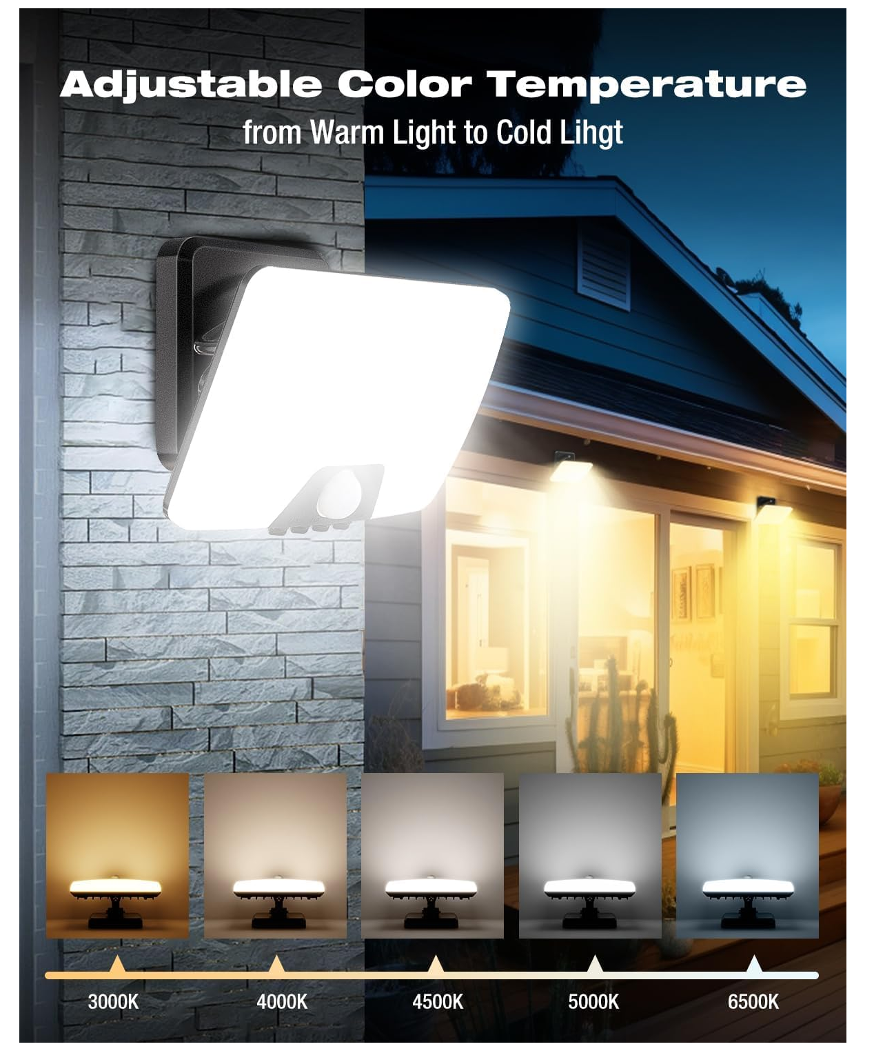 24W PIR Motion Sensor Security Light