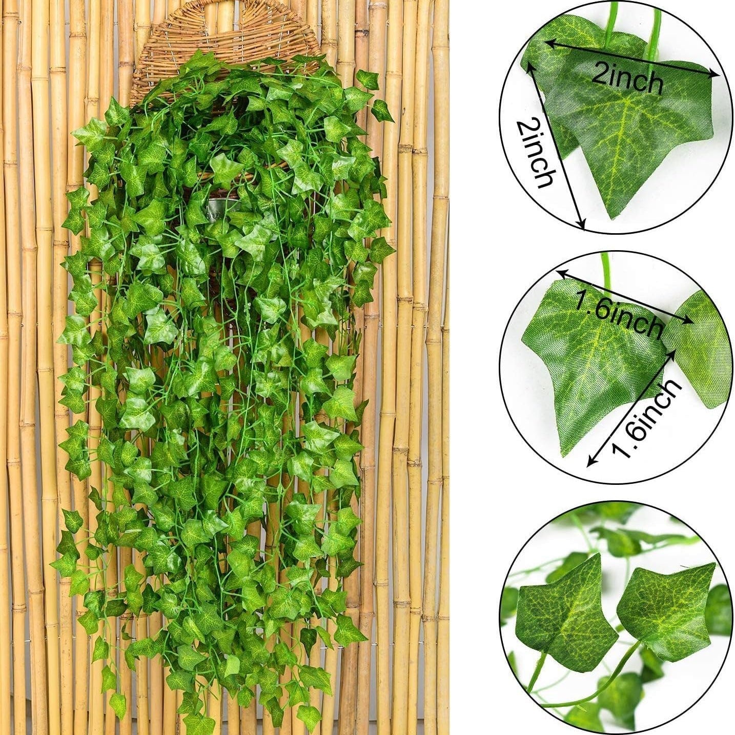 2M 20 LED Battery Operated Ivy Vine Fairy Lights