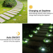 12-Pack Solar Deck Lights – Waterproof Outdoor LED Ground Lights for Walkways