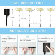 Solar Fireworks Lights Outdoor – 4 Pack, 420 LED, 8 Modes, Waterproof