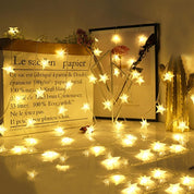 Clerance Sale -LED String Lights, Mains Powered 20 LED Star Christmas Lights with Remote Control 300cm, 8 Modes Fairy Lights for Girls Bedroom, Xmas Lights for Christmas Decoration Indoor Outdoor