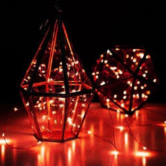 5M/16.4Ft 50LED Battery Powered LED String Lights, Remote/Dimmable/Timer, Waterproof Copper Fairy Lights for Indoor & Outdoor Christmas, Wedding, and Party Decorations (Red)