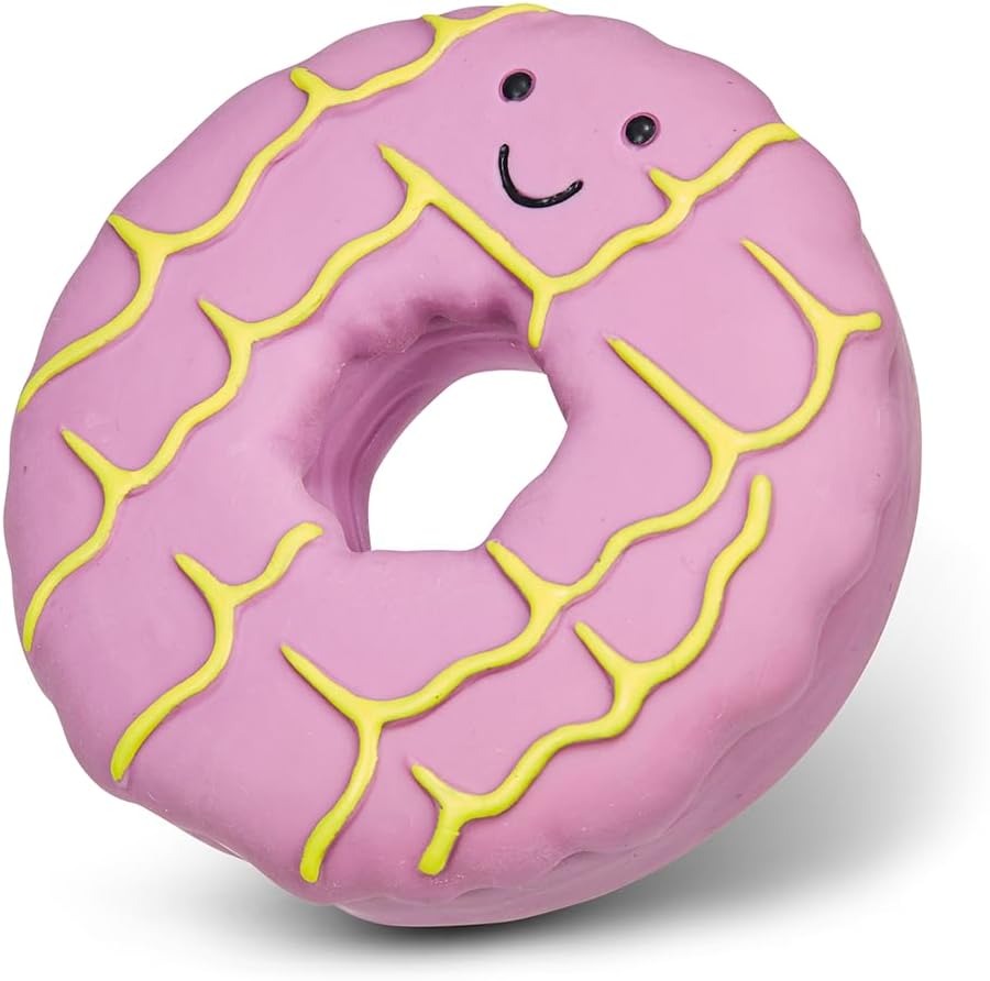 Iced Ring Biscuit Dog Toy – Durable Latex Chew Toy for Fun, Fetch & Interactive Play