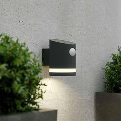 Truro Outdoor Solar Motion PIR Sensor Light - Anthracite Edition