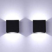 Modern LED Wall Lights for Living Room – 6W Black Aluminum Up Down Indoor Wall Lamp, Hardwired Sconce Lighting for Bedroom, Hallway & Home Decor