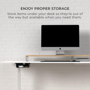 Under Desk Storage Shelf – Mountable Drawer Organizer with Cable Management Tray