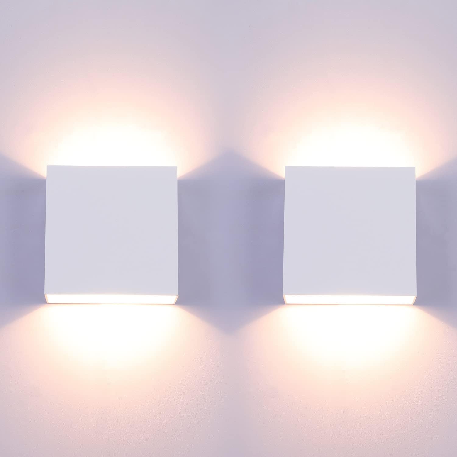 Modern LED Wall Lights for Living Room – 6W Black Aluminum Up Down Indoor Wall Lamp, Hardwired Sconce Lighting for Bedroom, Hallway & Home Decor