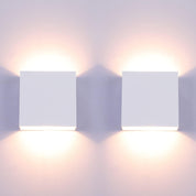 Modern LED Wall Lights for Living Room – 6W Black Aluminum Up Down Indoor Wall Lamp, Hardwired Sconce Lighting for Bedroom, Hallway & Home Decor