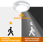 Rechargeable Motion Sensor Ceiling Light 5.9 Inch – 210LM Wireless LED, USB Battery Operated for Shed, Garage, Hallway, Closet