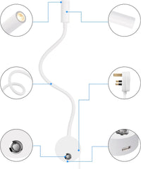 Diagram showing a white light bulb, plug, and other electrical components on a white background.