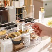 X-Large Acrylic Makeup Organiser Box with Drawers, Waterproof Dustproof Storage Case