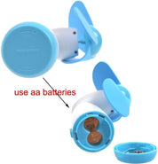 Portable Mini Fan AA Battery Powered Super Mute Cooling Fan for Home, Office and Travel - Blue