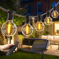 Avoalre Festoon Lights Outdoor 10M/30+3 LED Outdoor String Lights Mains Powered G40 Globe Bulbs Connectable IP65 Waterproof Garden String Lights