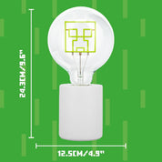 Paladone Minecraft Creeper Decorative LED Neon Bulb Lamp - E27 Glass Lightbulb, Officially Licensed Gamer Gift, Perfect for Bedrooms, Homes, Gaming Room Decor, Green
