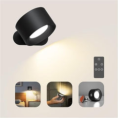 Battery Operated LED Wall Light, Adjustable, 3 Modes