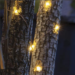 Micro LED Outdoor String Lights / 19.9m Coverage Per Set/Silver Cord/Solar Powered/Weatherproof IP44 (Multicoloured, 2PK of 200)