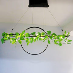 Garland Light Wall Hanging Vine String Lights – Greenery Leaves with Fake Foliage Plants for Party, Wedding, and Home Decoration (White)