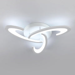 LED Ceiling Light 36W 3240LM – Modern Semi Flush Mount Lamp, 6500K Cool White Acrylic Flower Design for Bedroom, Living Room, Kitchen