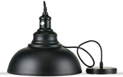 Modern Ceiling Pendant Light with Black Metal Lampshade 29cm, E27 Base & Adjustable Cable – Hanging Light for Kitchen, Bar, Living Room