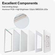 Flush Mount Square LED Ceiling Panels Modern Bright Energy Efficient Lighting