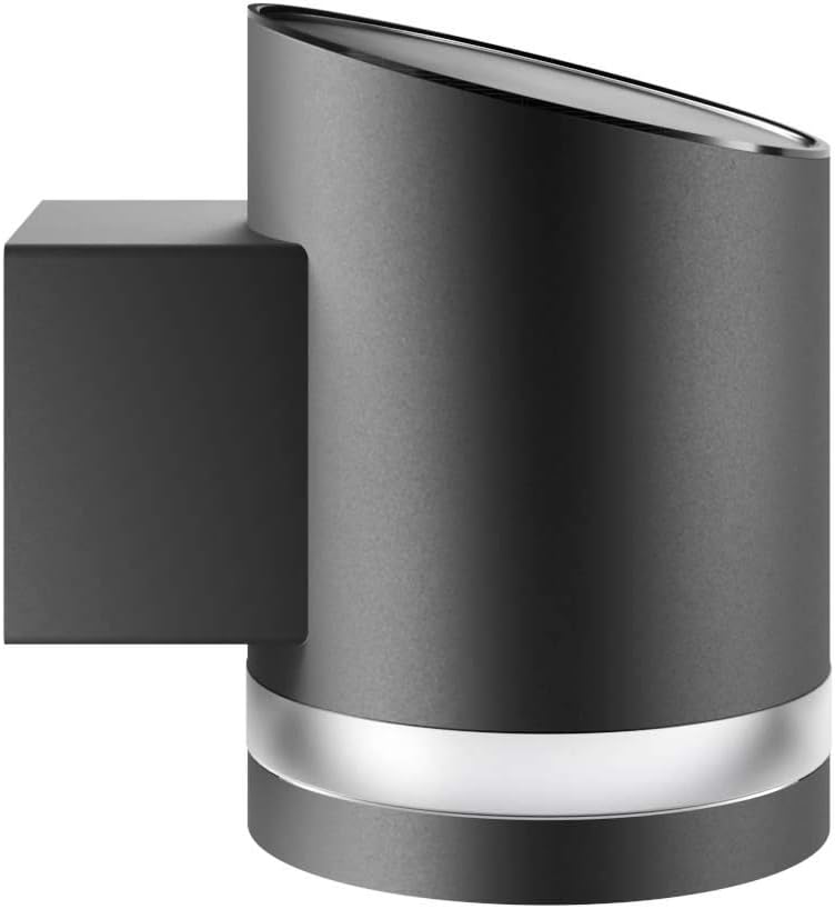 Truro Anthracite Grey Solar Powered Downlight Dusk Till Dawn Wireless LED Outdoor Wall Light