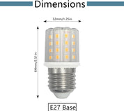 YELANGU E27 LED Corn Light Bulbs,5W Warm Light 3000K, Equivalent to 60W E27 Halogen Bulbs,AC 85-265V, 360° Beam Angle,Edison Screw SES LED Corn Lamp, Not Dimmable, Pack of 8 [Energy Class F]