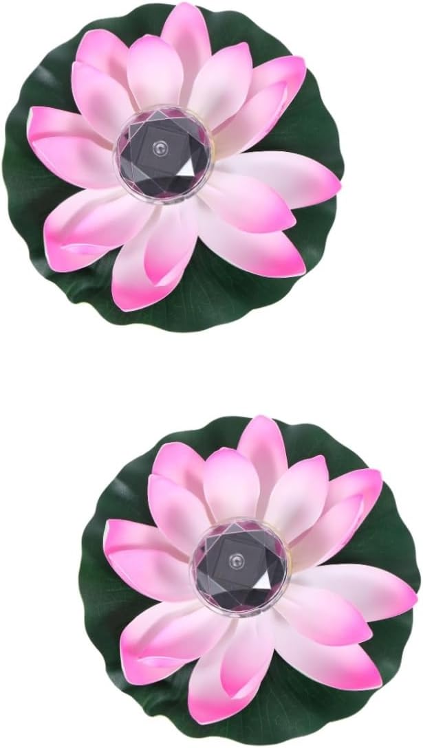 Floating solar pond lights - 3pcs water lily decor with fish lamp for outdoor and aquarium use