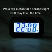 Small Digital Travel Alarm Clock – Easy to Read, Snooze Light, Ascending Alarm, 12/24H