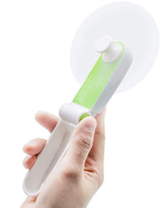 Handheld Fan Mini Electric Hand Held Fans,Hand Fan Rechargeable Portable Folding USB Fans Battery Operated Small Desk Fan Foldable Pocket Quiet Fan for Home Office Travel Outdoor (Green)
