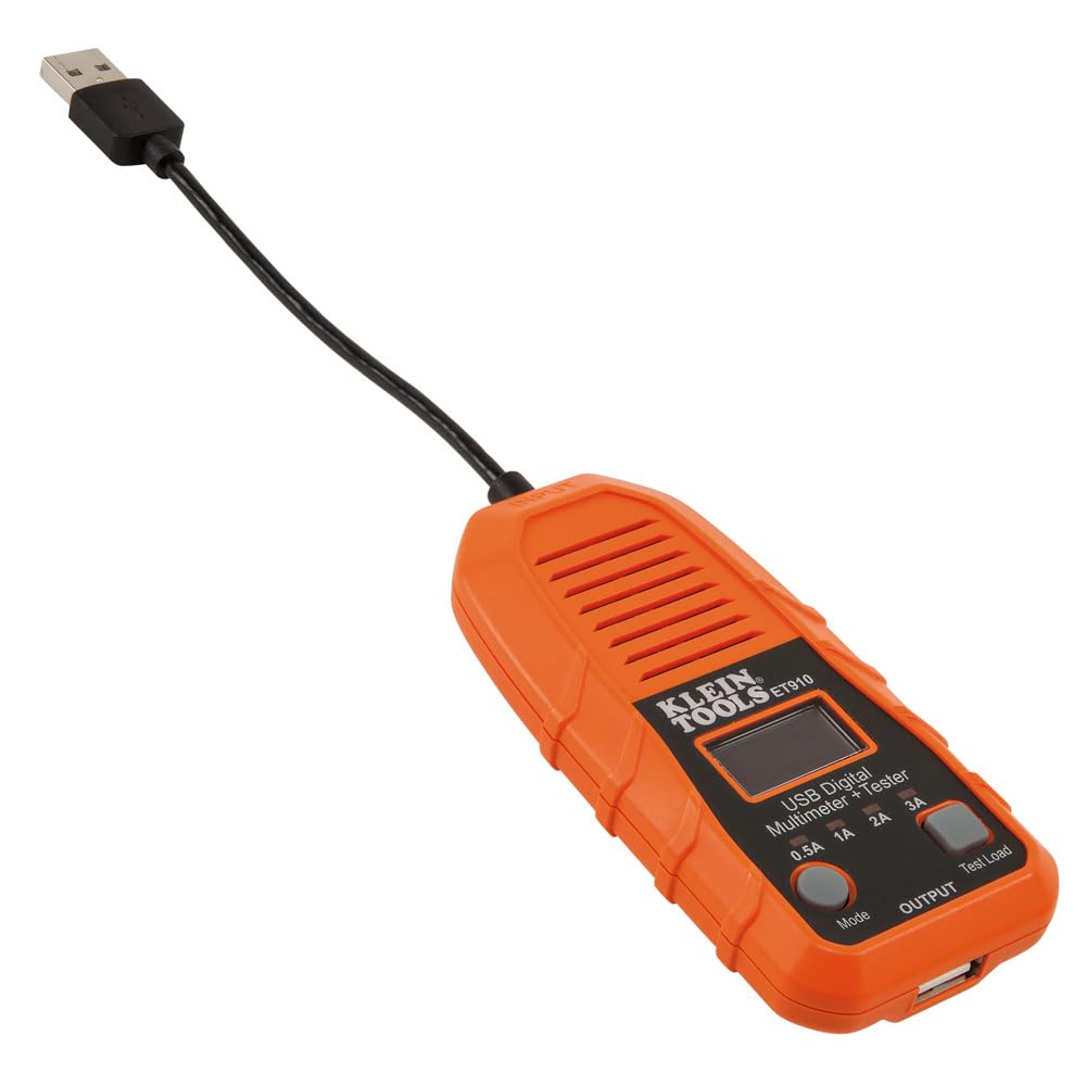Klein Tools ET910 USB-A Digital Power Meter Tester