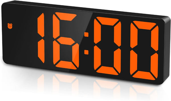 Upgraded LED Digital Alarm Clock – Temperature, Adjustable Brightness, Voice Control, 12/24H