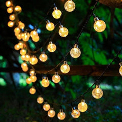 Outdoor Garden, 40ft 66 LEDs Solar Garden Lights with 8 Modes Crystal Balls Garden Lights Solar Powered Waterproof for Camping Tree Patio Yard Wedding Party Decoration