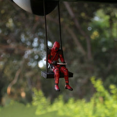Deadpool Car Rear View Mirror Hanging Ornament – Funny Micro Landscape Decor Gift
