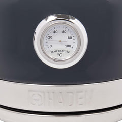 Blue Electric Kettle 1.5L – 3000W Rapid Boil, 360° Swivel Base, BPA-Free Stainless Steel, Ergonomic Handle, Temp Gauge